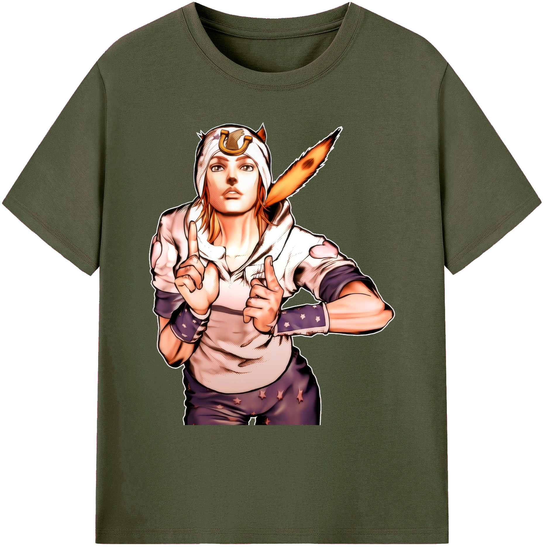 （画像用） ジョジョの奇妙な冒険 ジョナサン?ジョースター JoJo's Bizarre Adventure Jonathan Joestar 綿100％ メンズ半袖Tシャツ｜肌触りやわらか＆通気性
